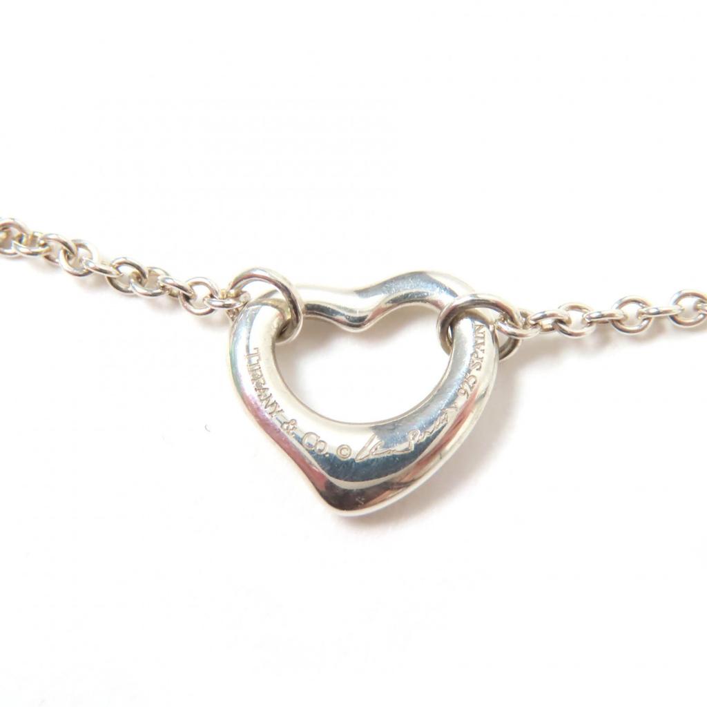 Great TIFFANY&Co. Bracelet Open Heart 5P Silver SV925 Women Used