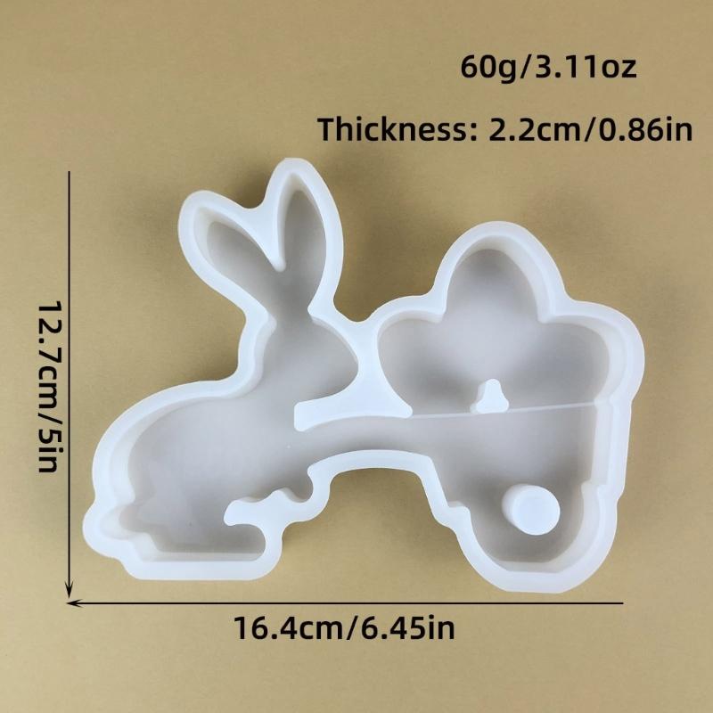 Rabbit And Eggs Ornaments Mould Sturdy Silicone Rabbit Eggs Decoration Mold For Repeated Use In Ornament Crafts
