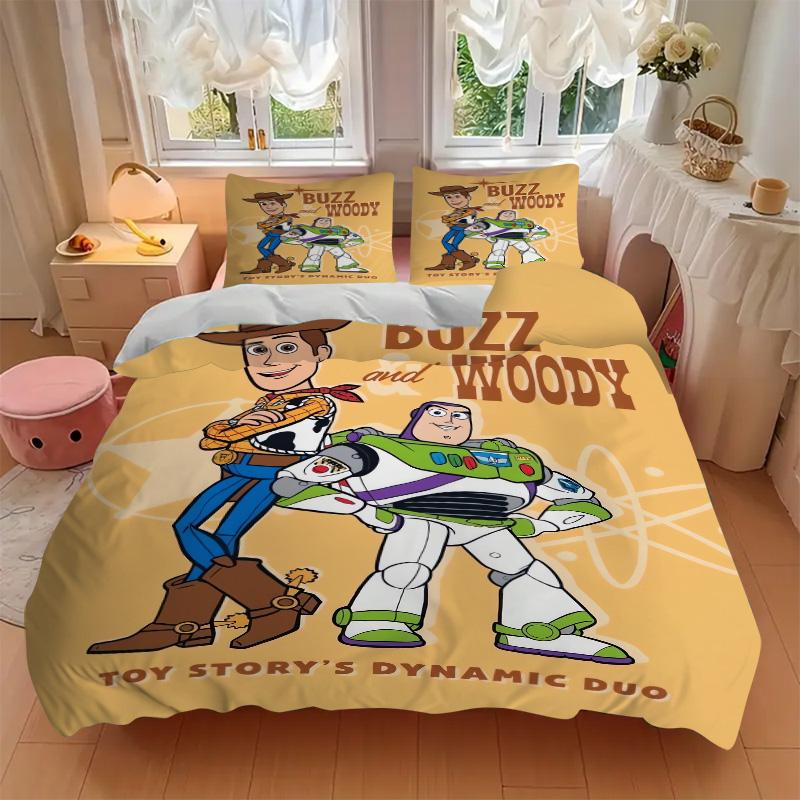 Toy Story Dynamic Duo Print 3Pcs Bedding Setduvet Cover With 2 Bedropillowcase Home Birthday Gift