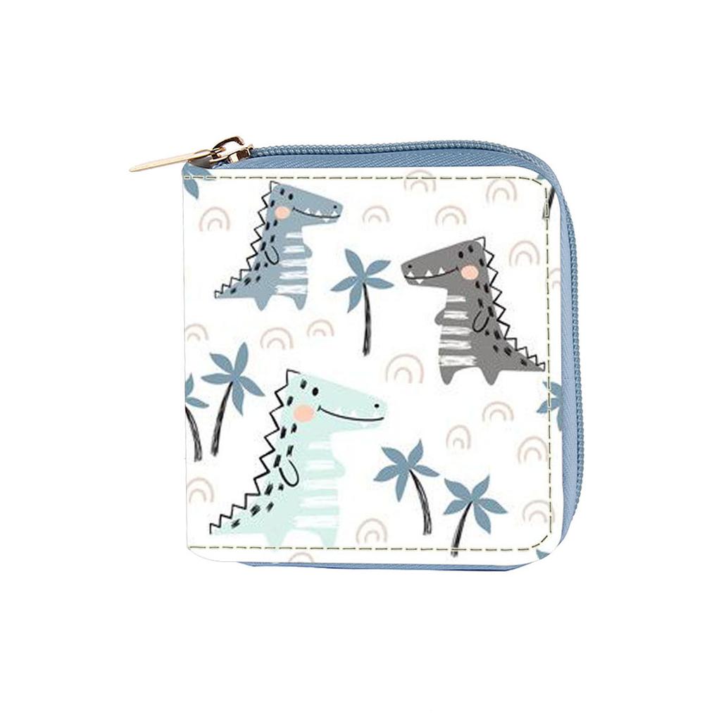 Short dinosaur zipper small wallet, children's bag wallet clutch bag