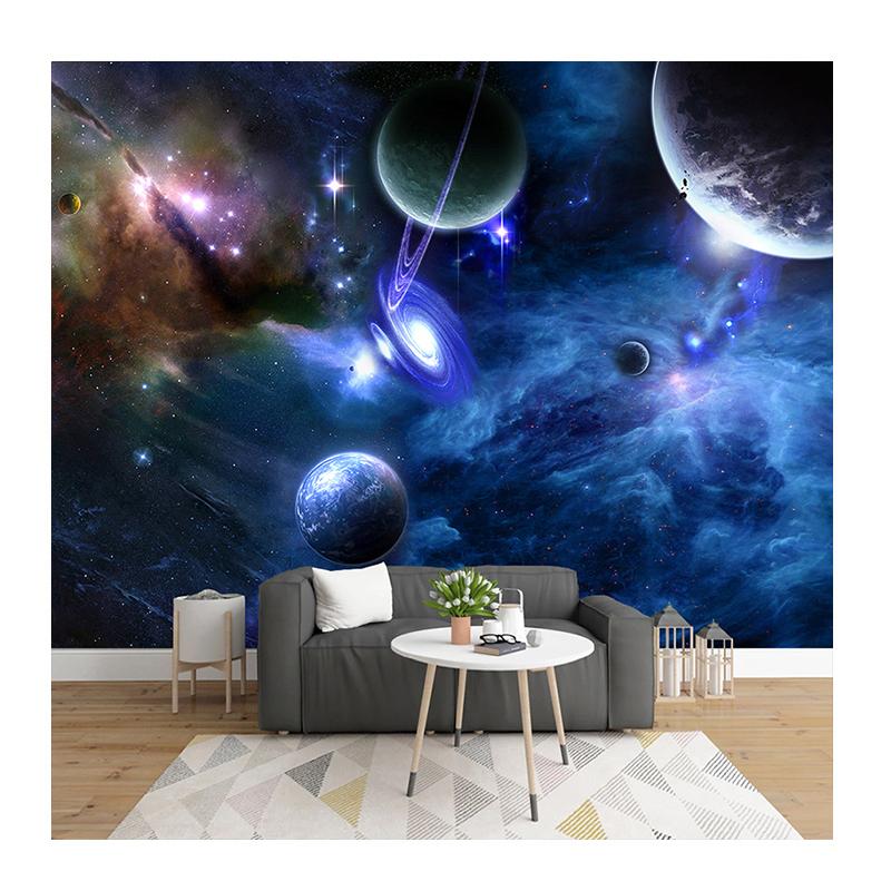 Starry Sky 3d Mural Universe Space Planet Wallpaper For Living Room Bedroom Wall Mural Home Decor