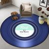 Modern Minimalist Black White Round Piano Keyboard &record Carpet Mat for Living Room Bedroom Sofa Area Home Decoration Rug