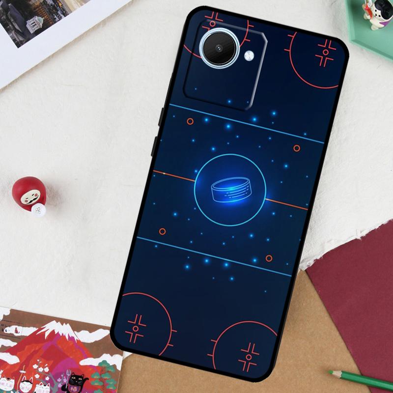 Ice Hockey Puck For Realme GT 6T 6 5 GT 7 Pro C61 C55 C53 C51 C21Y C25S C67 C75 10 11 12 13 14 Pro Plus Case