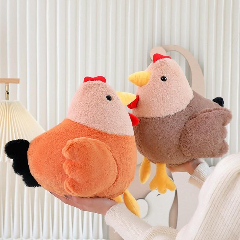 Adorable Plush Chicken Toy Realistic Rooster Stuffed Animal Doll For Kids Gift