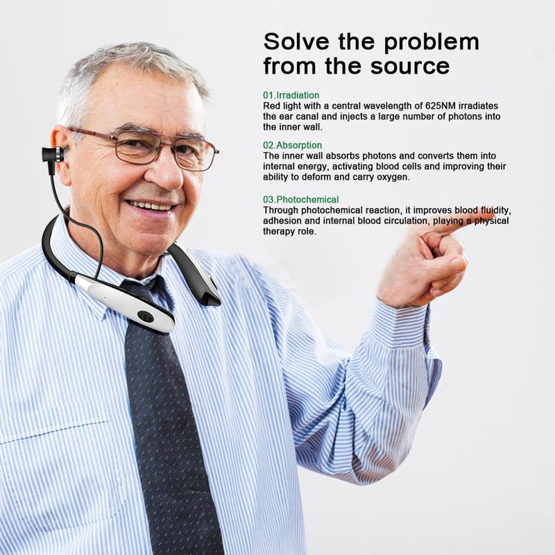 Red Light Device for Tinnitus Neck Suspending Irradiator Earplugs Tinnitus Equipment Ear Canal Irradiation Headphones
