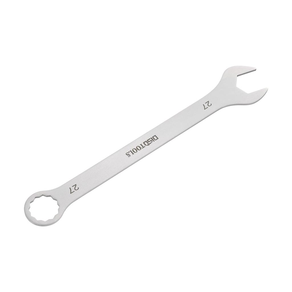 uxcell Combination Ratchet Thin Spanner Mirror Open Auto Car Furniture Assembly Spanner, Wrench, Wrench, 27mm, CR-V Steel, Finish, Rust-Resistant