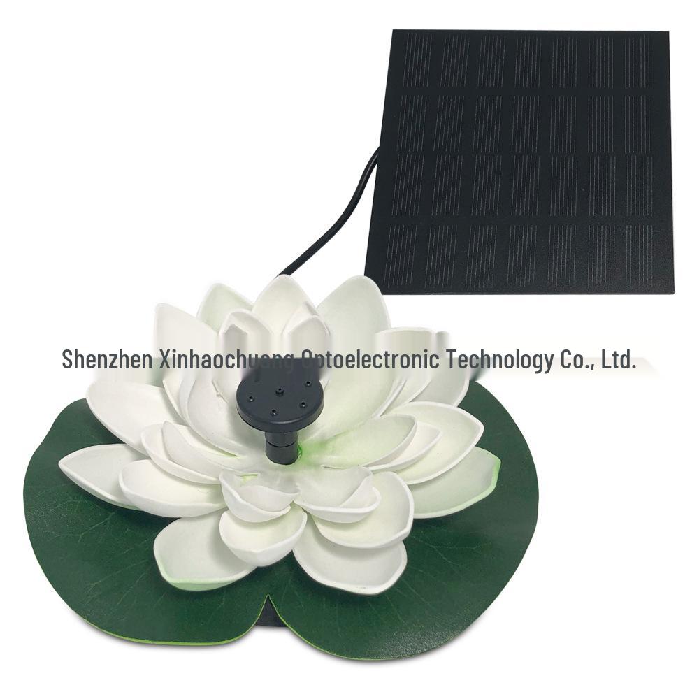 Solar Floating Fountain with Battery and LED Lights for Outdoor Ponds