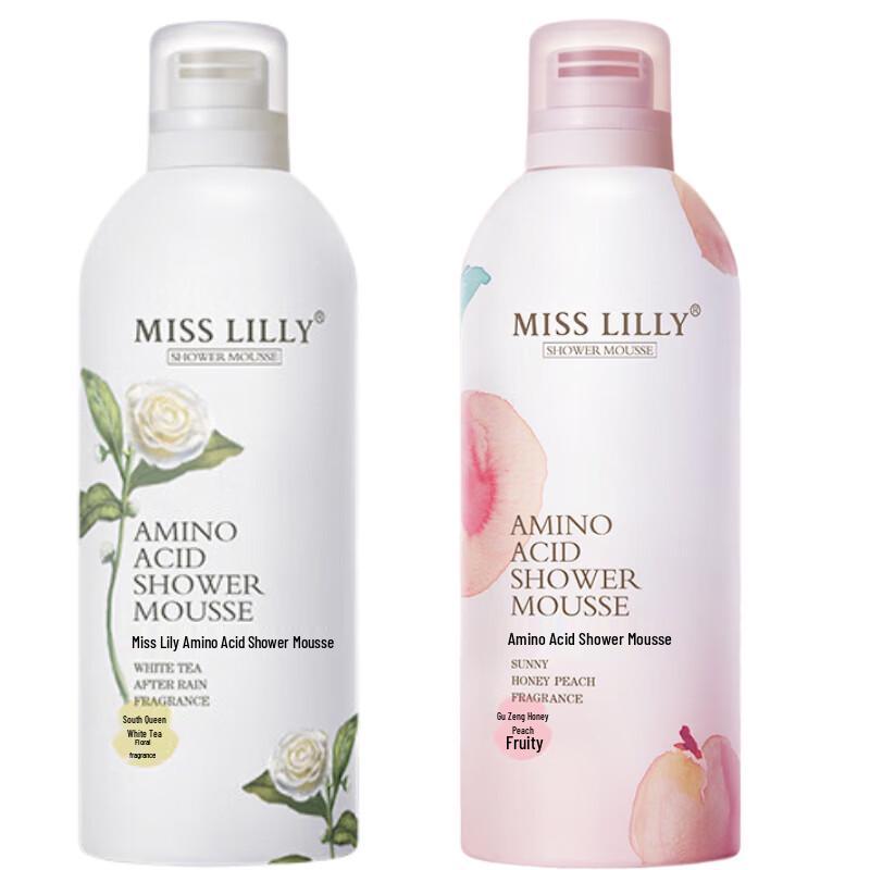 Misseary Bath Mousse Foam Set - White Tea & Peach (4 x 350ml)