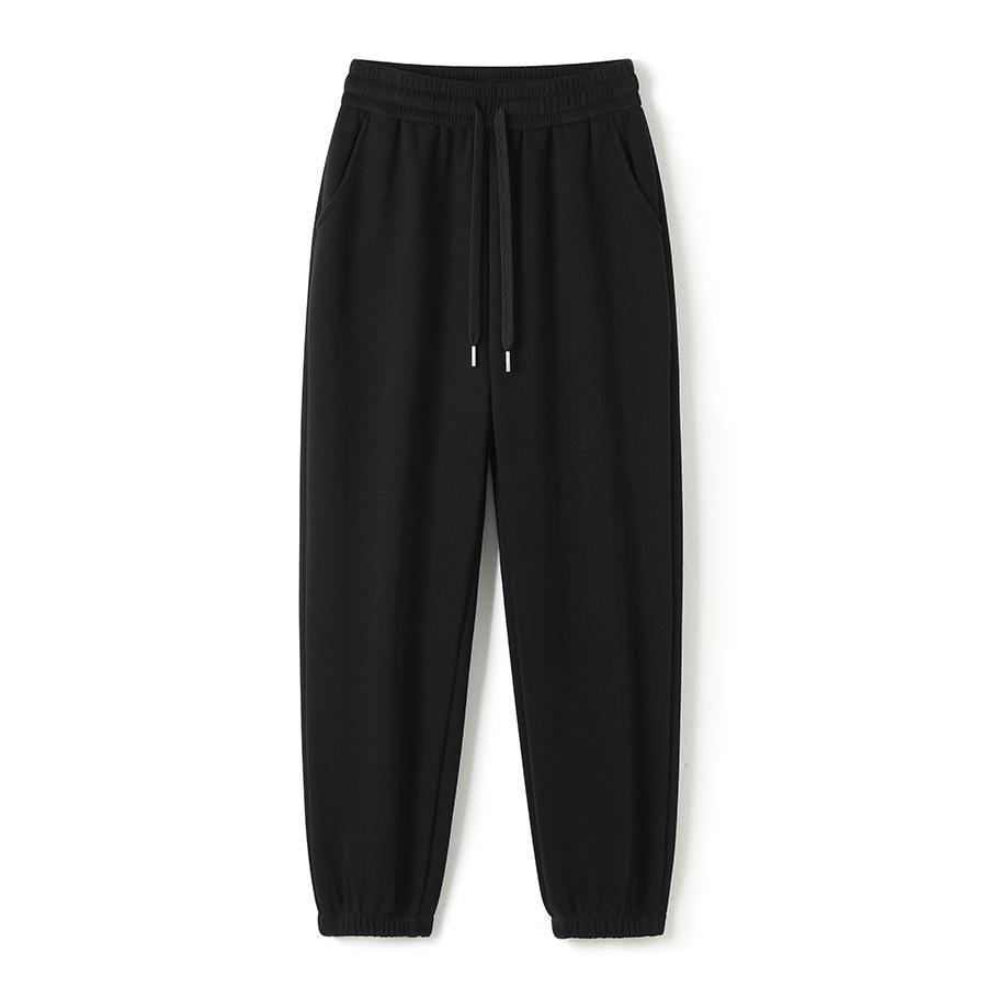 Han Shu Jia Autumn/Winter Fleece-Lined Sweatpants - Casual, Thickened Pair for Couples (H8018)