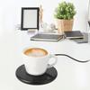 Aluminum Alloy Coffee Cup Mug Warmer Thermostatic Heating Plate Coaster Chinese Plug  Black