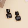 Women's Silver Needle Square Crystal Geometric Clear Resin Drop Earrings Hot Sale New Arrivals Design
