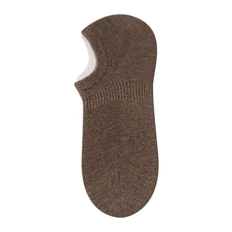 Men's Summer Cotton Mesh Invisible Do Not Fall Off with Shallow Mouth Socks