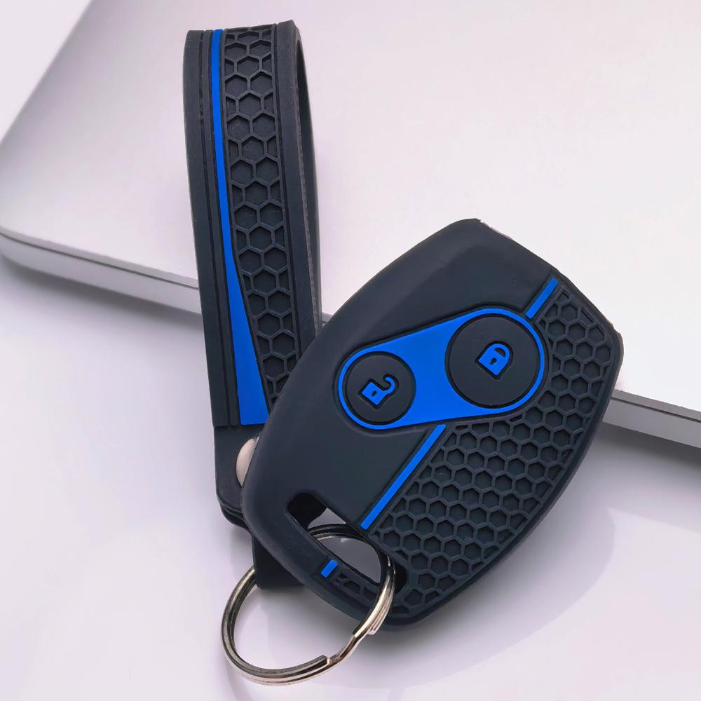 Key Holder Cover for Honda Accord Civic FRV Jazz CRV SRV Gr8 150 with Keychain Anti-Scratch Surface Shockproof Structure Soft Grip Texture