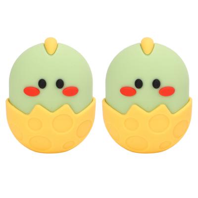 2Pcs Silicone Ice Face Mold Yellow Chicken Shape Face Eye Ice Roller for Men Women Reducing