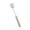 Stainless steel semi-automatic egg beater household press rotating egg beater baking tool cream egg mixer