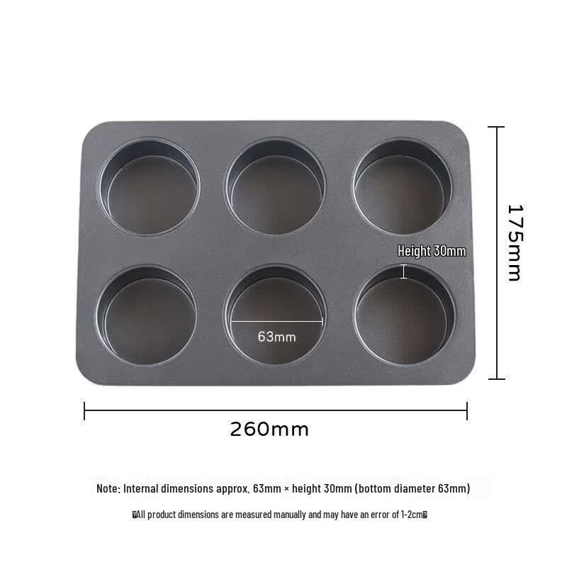 6-Cavity Non-Stick Round Muffin Pan
