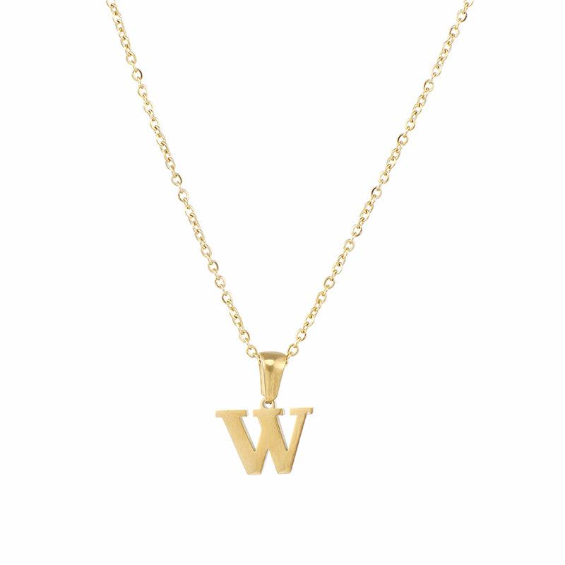 26 Letter Necklace Women's 18K Simple Fashion Non-fading Pendant Jewelry 2026