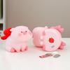 Cartoon Baby Pig Savings Jar with Rubberized Anti-drop Coating, Cute Pig Boi Piggy Bank, for Children's Festival
