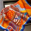 100% Nature Real Silk Square Scarf Women Luxury Brand Print Female Foualrd Scarves Neckerchief Bandana Neck Ties for Office Lady