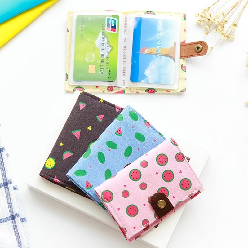 Frucht-Druck Kreditkartenhalter Damen Ausweishalter Geldbörse Geldscheinhalter Canvas Halter Tasche