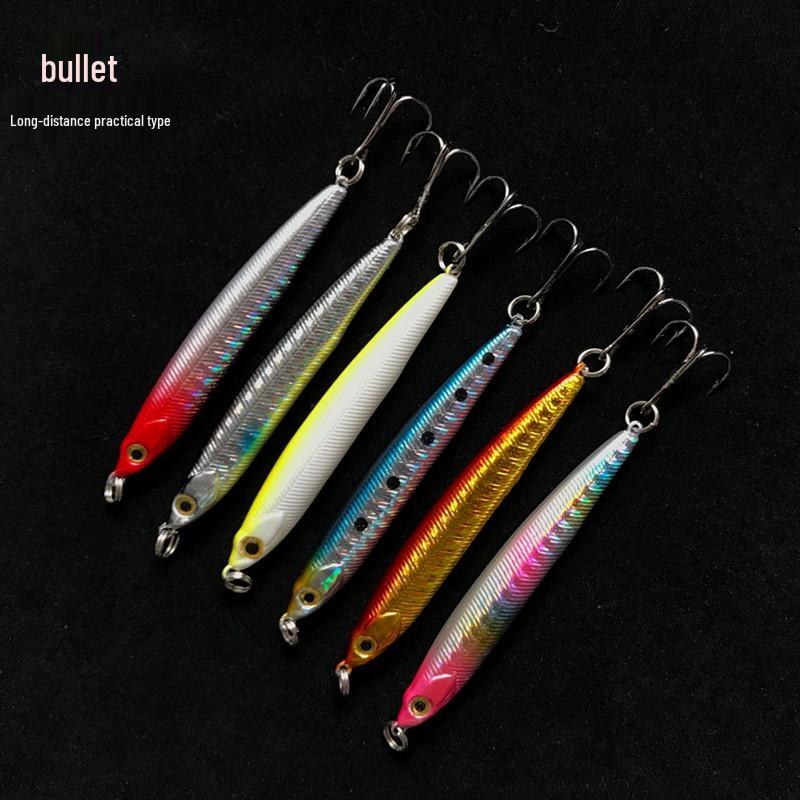 Bullet Long Cast Sinking Pencil 7cm 8.5g Bionic Fishing Lure with Hook for Bass and Asp