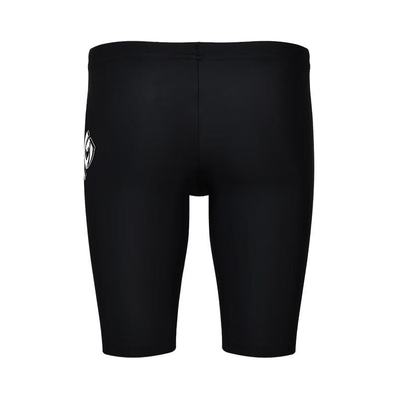 Li-Ning Quick-Dry Letter Fitted Knee-Length Swimming Training Shorts Men swimwear Black L-ASLT087-11