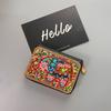 Ethnic Style Card Holder - Multi-layer Premium Hand-feel Vintage Delicate Beaded Zipper Pocket