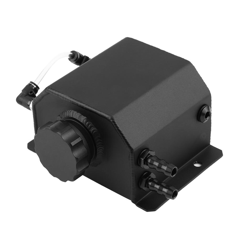 

Модифицированный автомобильный 1л Алюминиевый сплав Маслоуловитель Дыхательный бачок Бутылка со сливной пробкой Черный