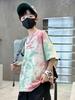 2025 Boys' Trendy Tie-Dye Cotton T-Shirt: Short-Sleeve, Breathable Summer Streetwear for Older Kids