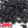 500/50pcs Black Mini Spider Horror Black Spider Simulation Haunted House Spider Decoration Kids Toy Halloween Party Decoration