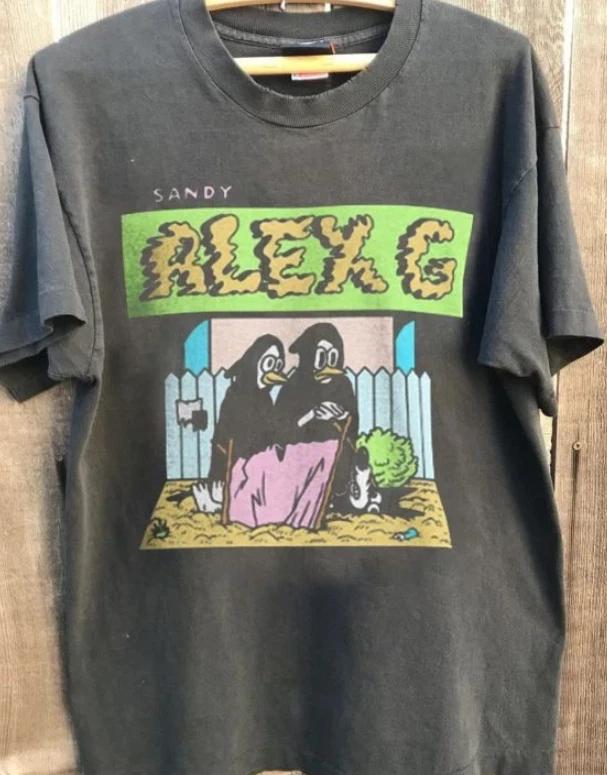

Alex G Independent Singer T-shirt Rare Design Charcoal Grey Unisex Style Suitable for All Seasons - Men s Summer Cotton Graph... 5XL різнокольоровий