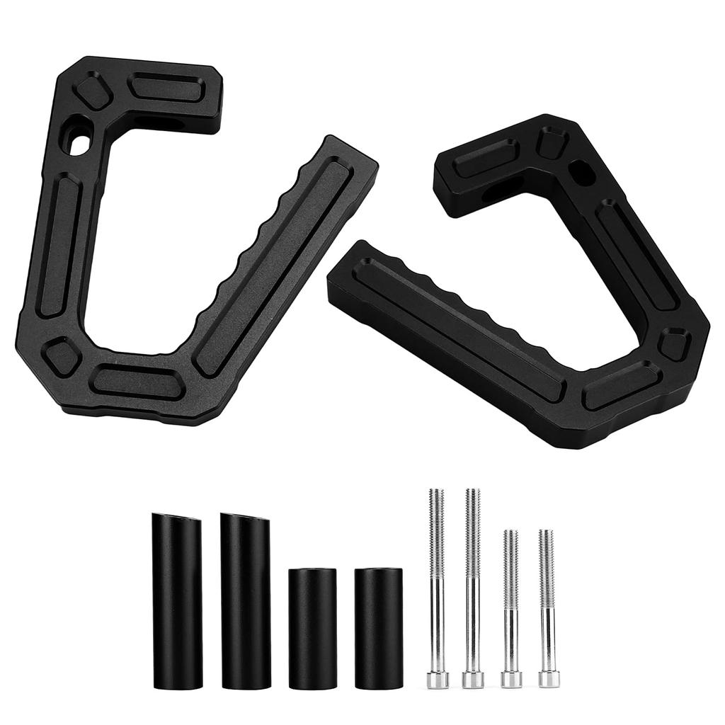 KIMISS Wrangler JK Aluminum Alloy Front Grab Handle Replacement (2007-2018) - Gripper Design for Stability and Convenience (Black)