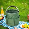 Foldable Garden Tools Bag Multi Pocket Electrician Toolkit Bucket Picnic Folding Basket Fishing