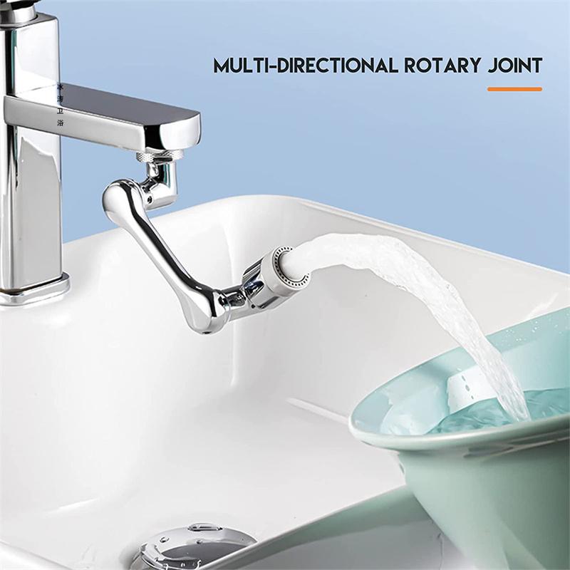 Girevole Multifunzionale Estensione Del Rubinetto Aeratore Girevole da 1080 Gradi Braccio Robotico Filtro per L'acqua Lavello Acqua di Rubinetto Gorgogliatore Lavello Fit