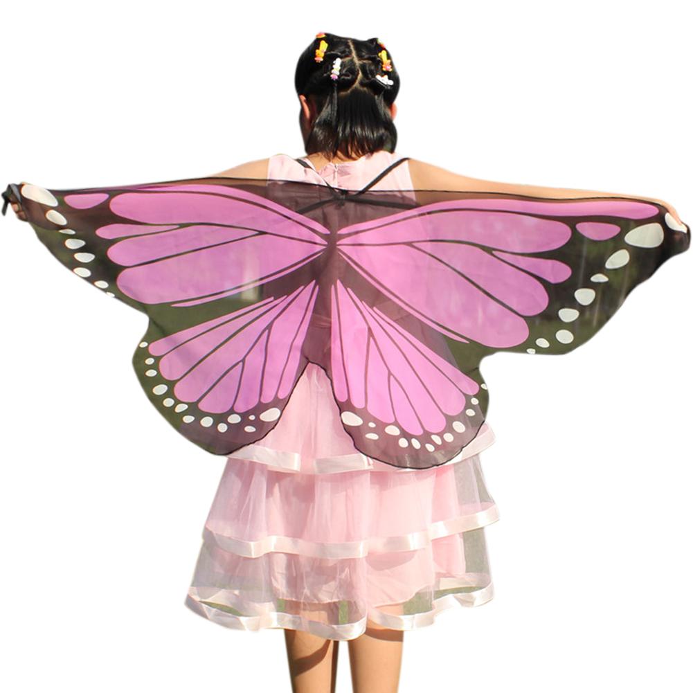 Children Printing Butterfly Wing Scarf Shawl Children's Day Gifts Wear on Back