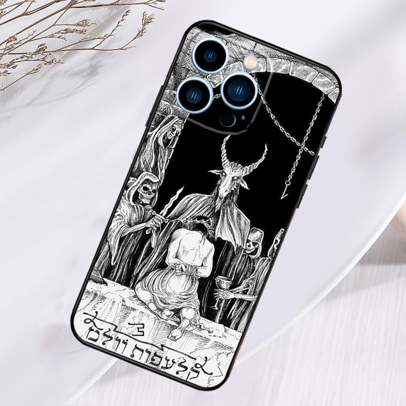Satanic Scary Skull Phone Case For iPhone 17 Air 16 15 14 13 11 12 Pro Max Plus 12 13 Mini 16e 17 Pro Max Cover