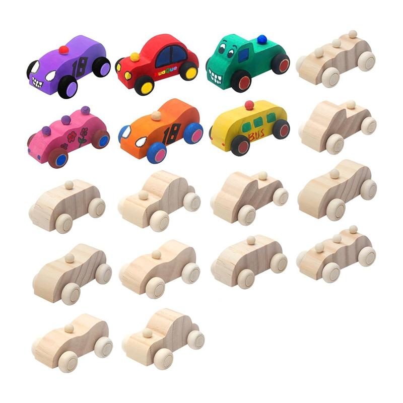 Bueno-Pack de 36 Coches de Madera para Manualidades DIY Coches de Madera sin Terminar para Pintar Coches de Madera para Manualidades para Actividades en Casa Proyectos de Manualidades Familiares