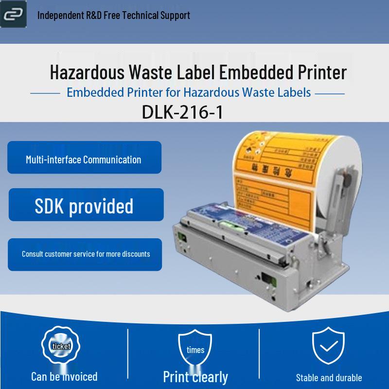 Large Diameter Thermal Adhesive Hazardous Waste Label Printer, A4 Width, 210mm Bracket