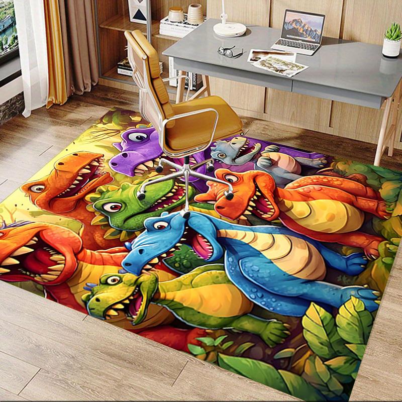 1PC Dinosaur Colorful Extra Large Non-Slip Floor Carpet, Office, Family, Bedroom, Studio Large Area Rug,Longlasting Material-J0409