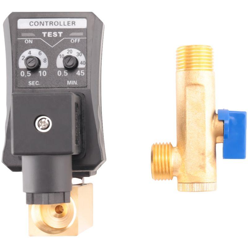 Feb.G1/2 DN15 230V Automatic Timed Water Tank Electronic Timed Drain Valve For Air Compressor Condensate Management Durable