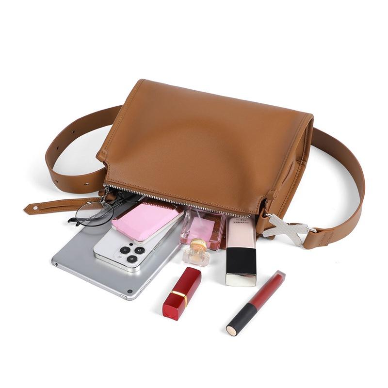 2025 New Women's Crossbody Bag Genuine Leather Large Capacity Pillow Bag Underarm Fashion Single Shoulder Bag