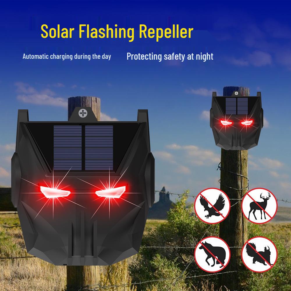 Solar-Powered Red Light Repellent for Rabbits, Wolves, Bears, Deer, and Weasels