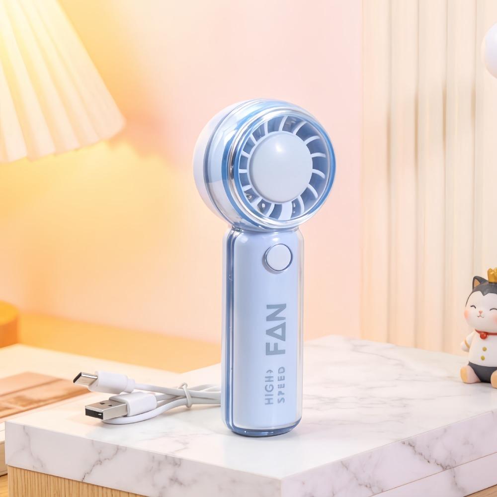 Cartoon Printed Mini Handheld Fan Rechargeable Cooling Fan USB Rechargeable Fan Personal Use 4