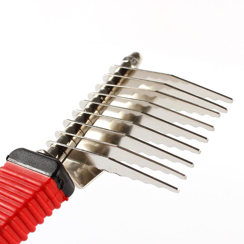 Pet Hair Removal Brush & Flea Comb with Stainless Steel Needles for Cats & Dogs