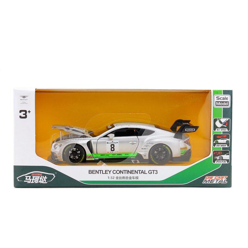 

1/32 сплав мини-модель автомобиля Bentley GT3 металлическая игрушка литая и игрушечная техника инерционные детские игрушечные машинки для детей мальчик автомобиль подарок серебряный