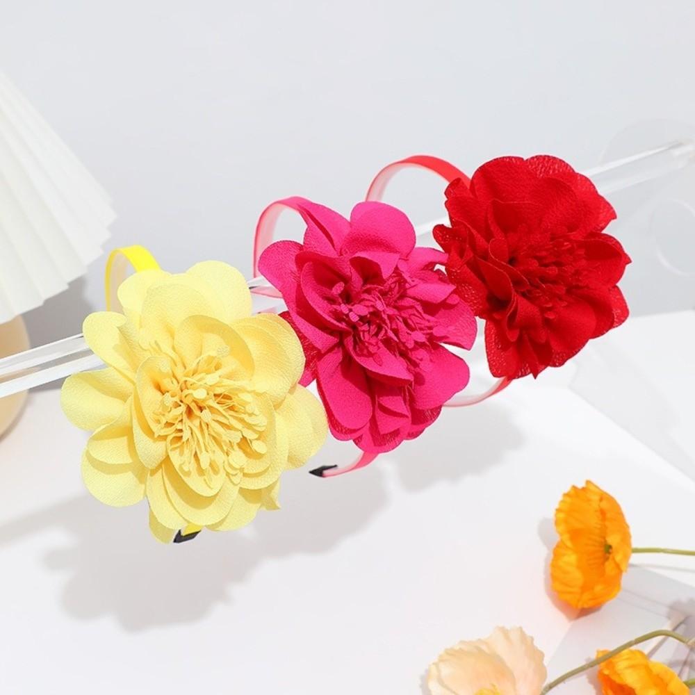 Multi-Layers Big Flower Headband Grosgrain Ribbon Girl Hair Hoop Headwear  Hair Accessories