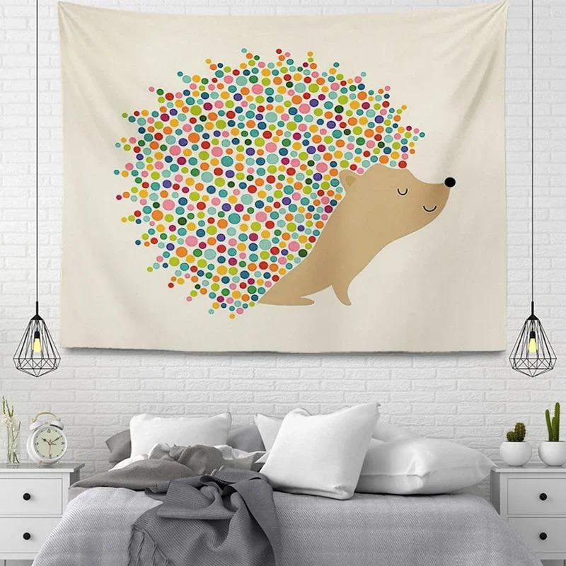 Colorful Cartoon Animal Decorative Tapestry Home Wall Decor Living Room Office Tapestry
