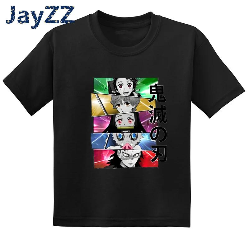 Children's Demon Slayer Anime Cartoon T-Shirt Fun Kids' Clothing Baby Boys and Girls Summer Fashion T-Shirt