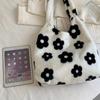 Chic Floral Plush Tote Bag For Women Soft Spacious & Stylish With Large Capacity Perfect For Fall Winter