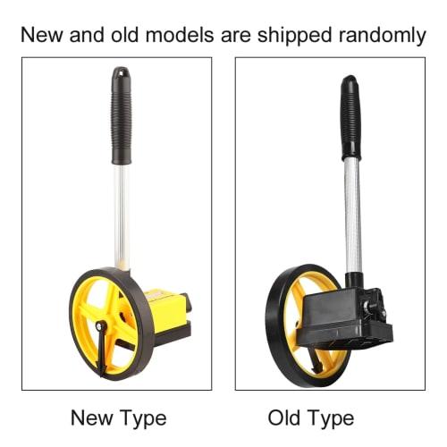 Portable Telescopic Distance Measuring Wheel with High-Precision Handle for Roads, Sidewalks, and Land Use, Measures Distances from 0-9999.9m (Small W